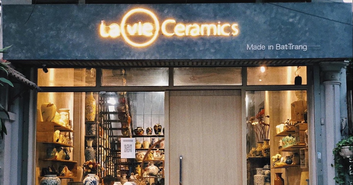 Mặt tiền cửa hàng Lavie Ceramics, 222 Giang Cao, Bát Tràng